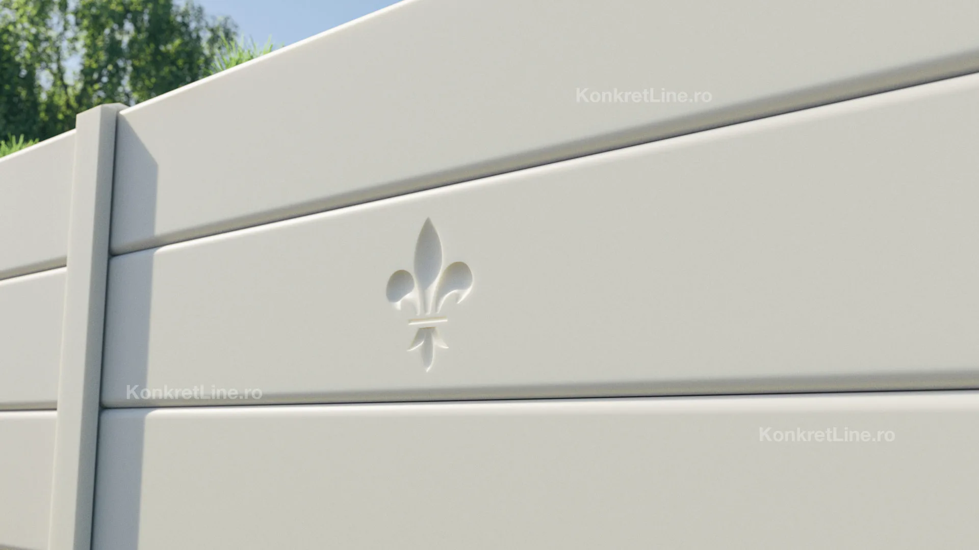 Fleur-de-lis (KV401) — gard prefabricat Konkret Line