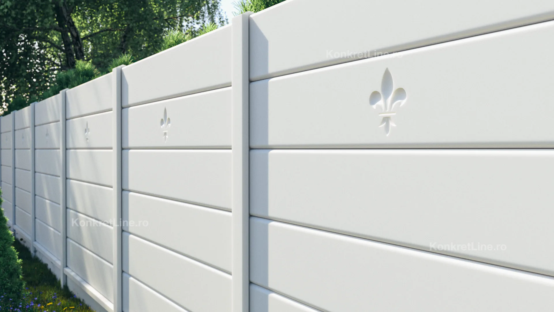Fleur-de-lis (KV401) — gard prefabricat Konkret Line