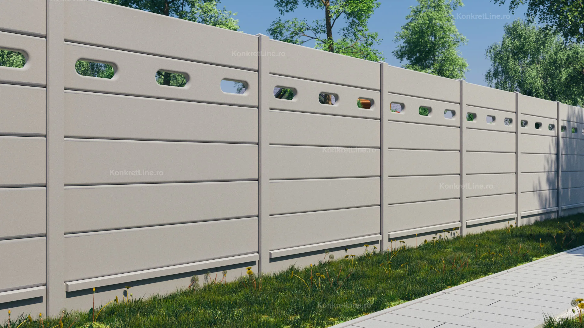 Visio (KV201) — gard prefabricat Konkret Line
