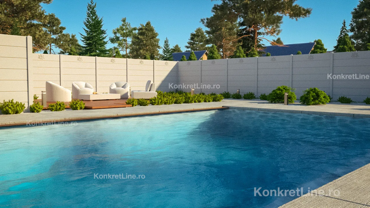 Lotus — gard prefabricat Konkret Line