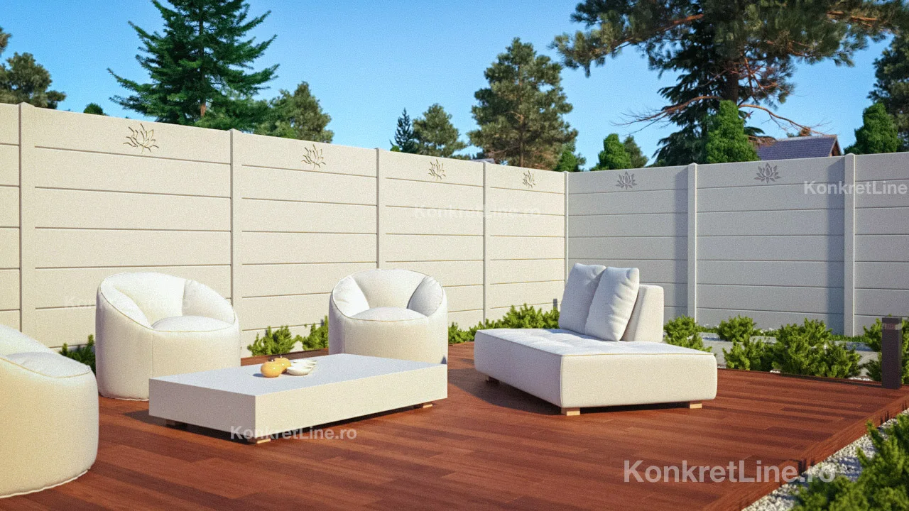 Lotus — gard prefabricat Konkret Line