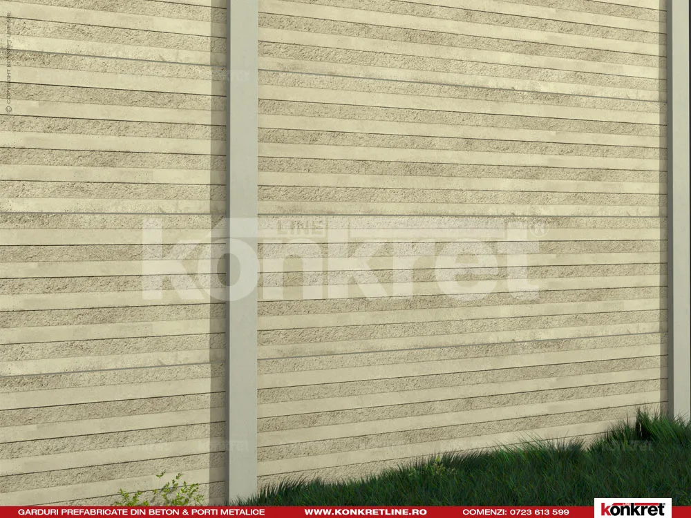 StoneStrips — gard prefabricat Konkret Line