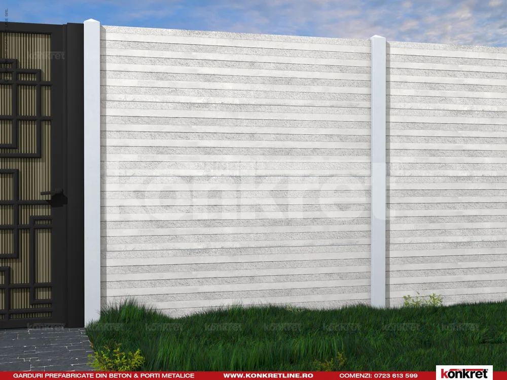 StoneStrips — gard prefabricat Konkret Line