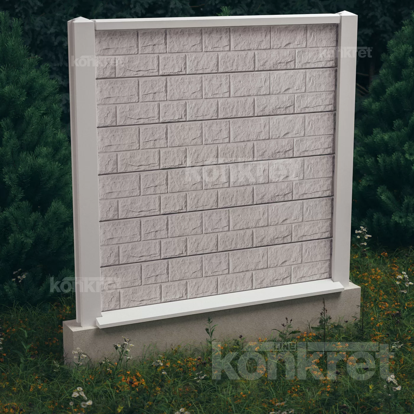 Gard beton Yorkstone Față Dublă KT201